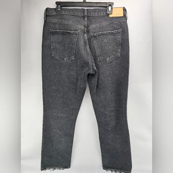 Citizens of Humanity - Jolene High-Rise Straight Jeans Faded Black Distressed 31
